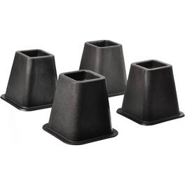 Home It - 5 to 6-inch Super Quality Bed and Furniture Risers 4-pack - Black