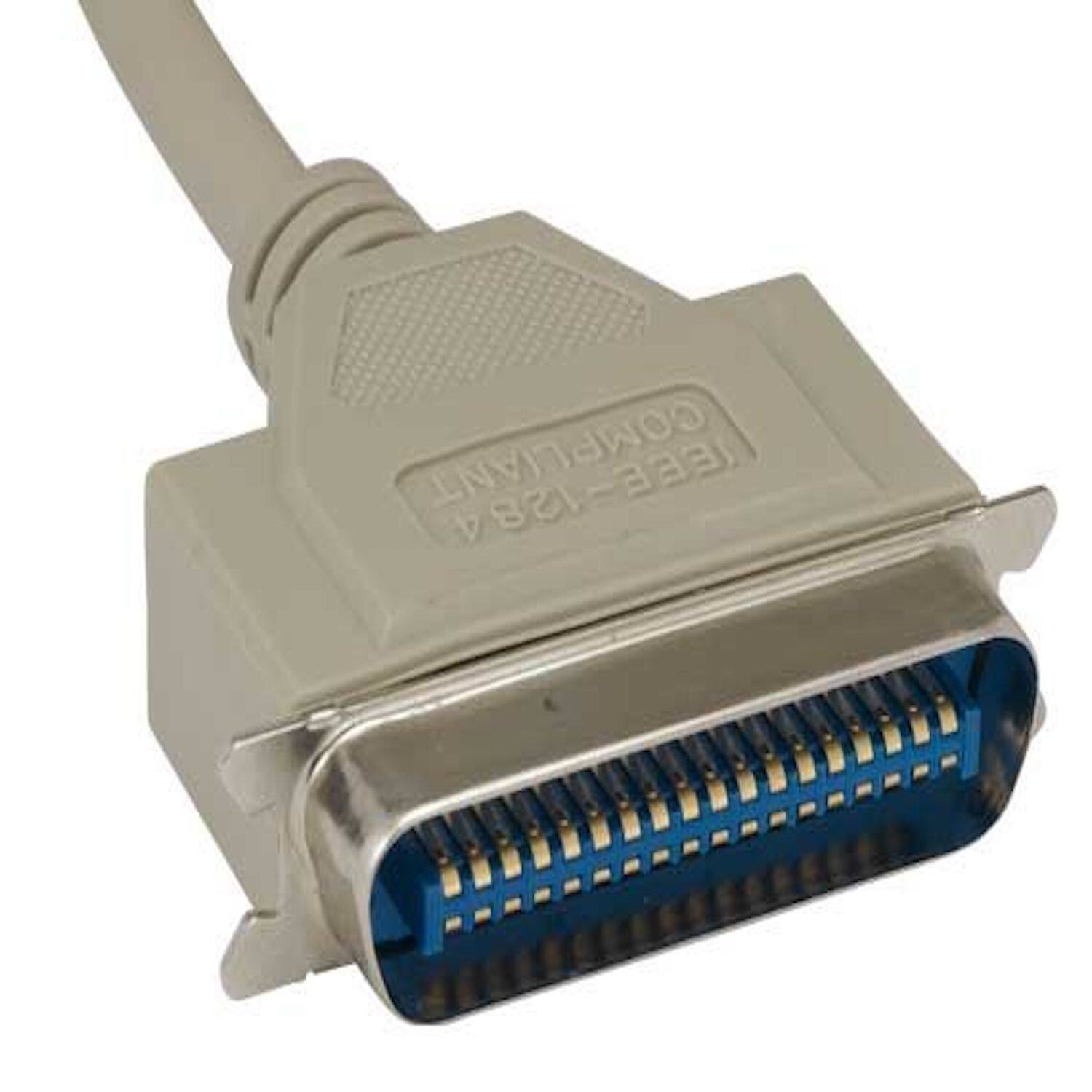 Left. Sanoxy - 10ft IEEE-1284 DB25M to CN36M Parallel Printer Cable - Beige.