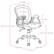 Alt View 12. CorLiving - Workspace 5-Pointed Star Leatherette and Mesh Office Chair - Silver/Red.