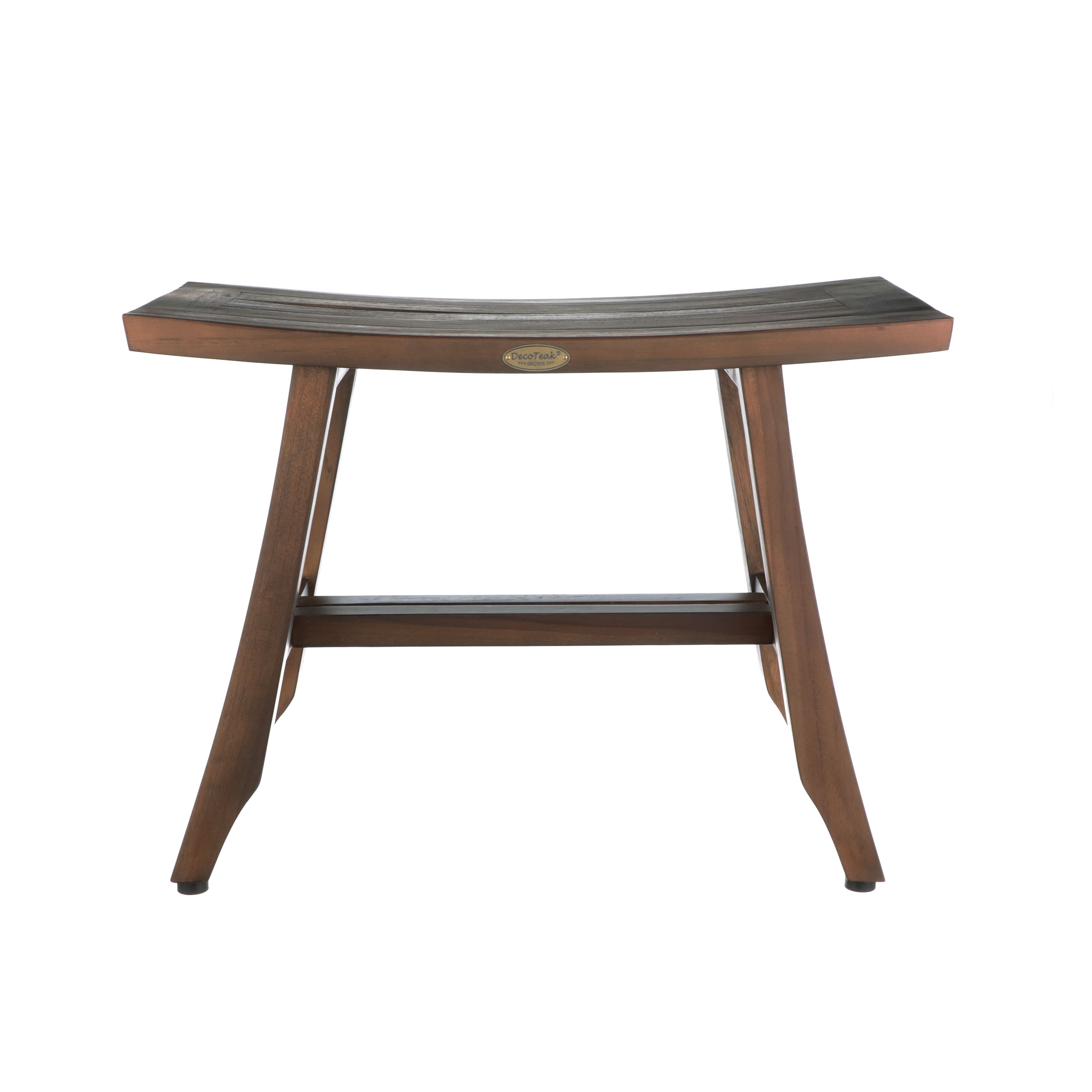 DecoTeak - DecoTeak® Satori® 24" Teak Wood Shower Bench Finish - Woodland Brown