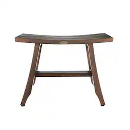 DecoTeak - DecoTeak® Satori® 24" Teak Wood Shower Bench Finish - Woodland Brown