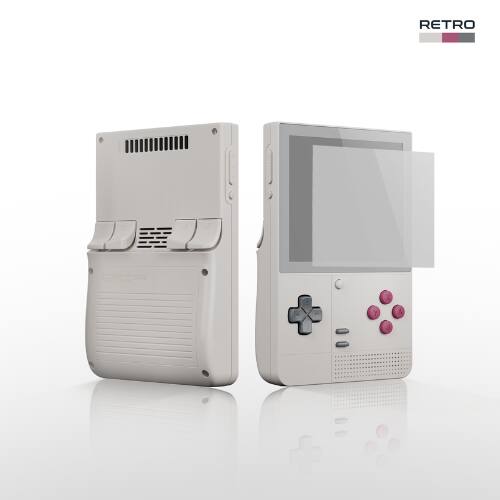 Front. Retroid Pocket - Classic 3.92" Touchscreen Retro Handheld Game Console, Includes Screen Protector - 16Bit.