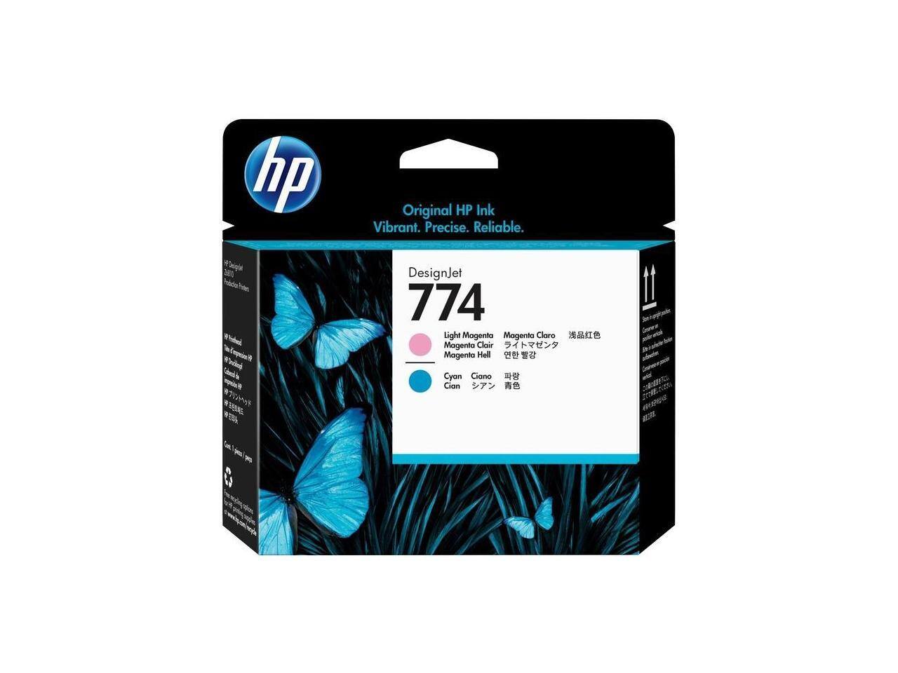 hp Original HP Ink Vibrant. Precise. Reliable.  
DesignJet 774  
Light Magenta Magenta Claro Magenta Clair Magenta Hell Cyan Ciano Cian