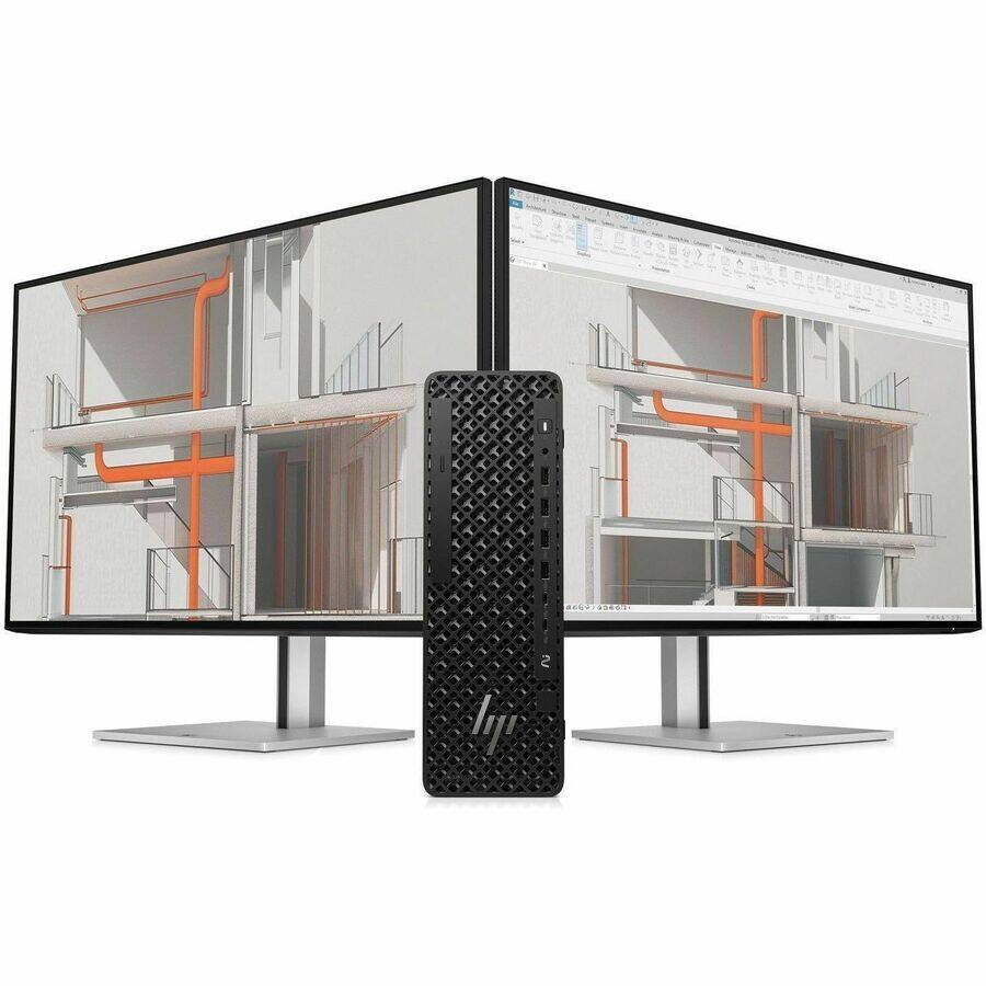 Alt View 4. HP - HP Z2 G1i Workstation - Intel Core Ultra 7 265 - 64 GB - 1 TB SSD - Small Form Factor - Black - Intel W880 Chip - Black.