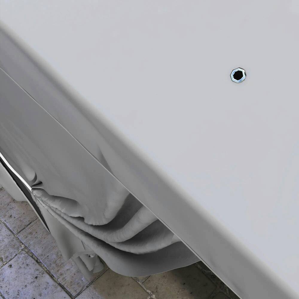 Alt View 5. Spaco - Spaco 19'x10' Pop-Up Canopy,Removable Sidewalls,Windows,Adjustable Height - Light Grey.