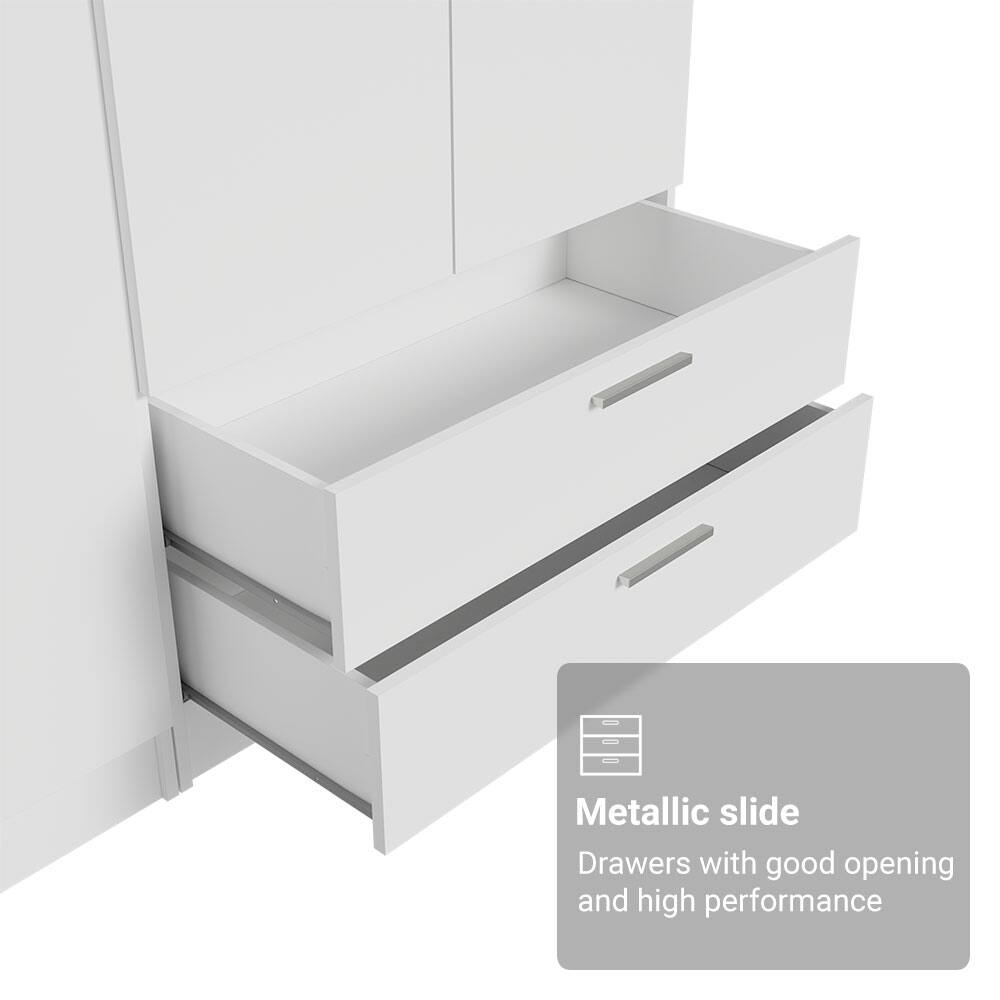Metallic slide  
Drawers with good opening and high performance