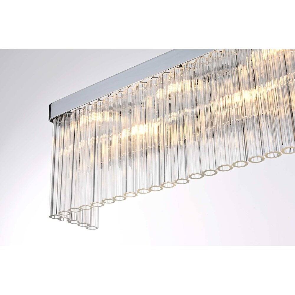 Back. Elegant Lighting - Harlow 34 inch Wall Sconce in Chrome - Chrome.