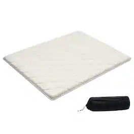 VEVOR - Japanese Tatami Mat, Queen Size Foldable Japanese Tatami Mattress, Futon Mattress with Storage Bag & Fastener - White