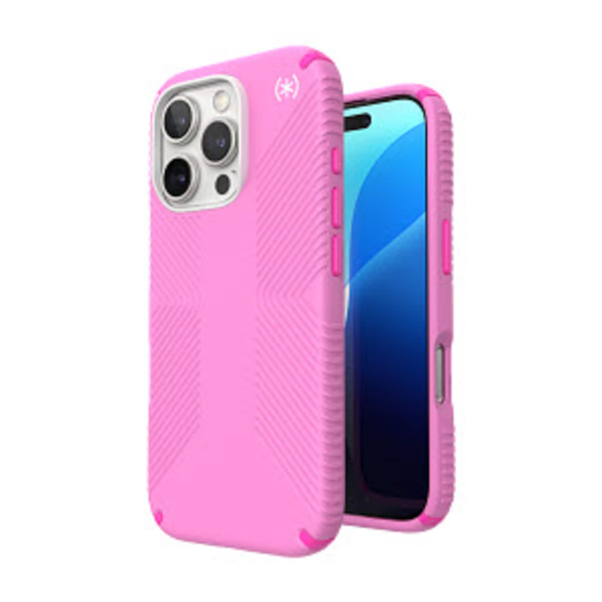 Alt View 2. Speck - Presidio2 Grip ClickLock Case with MagSafe for Apple iPhone 16 Pro - True Pink.