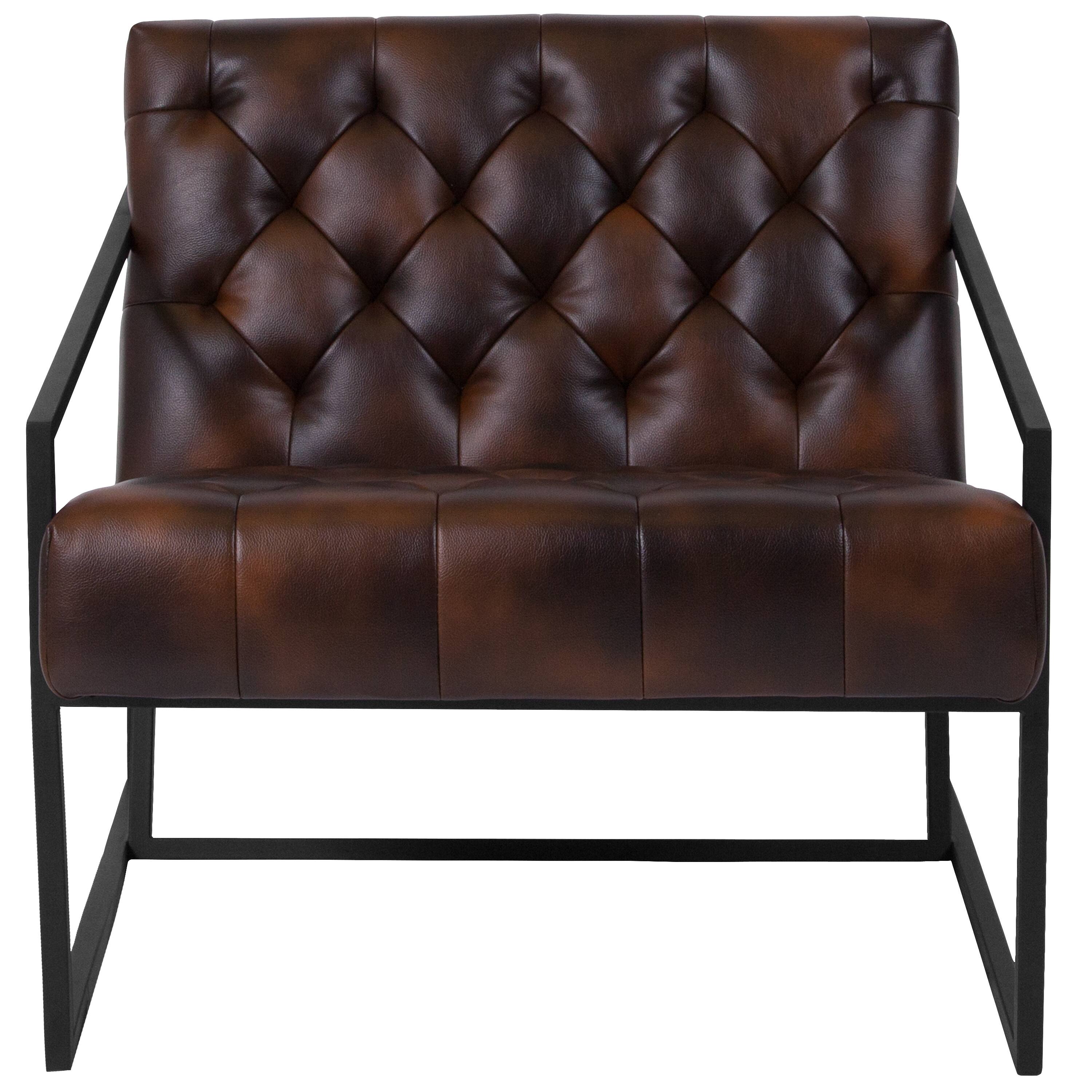Alt View 7. Emma + Oliver - Home Office Tufted Lounge Accent Chair - Bomber Jacket.