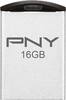PNY - Micro Metal Attaché 16GB USB Flash Drive - Matte Silver-Front_Standard