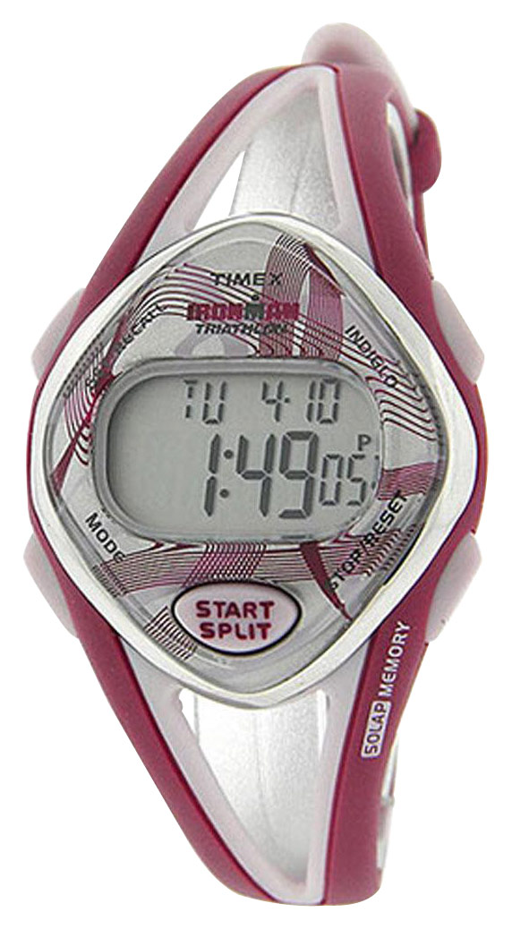 Best Buy: Timex Ironman Sleek Women's Mid-Size Digital Watch Berry T5K510