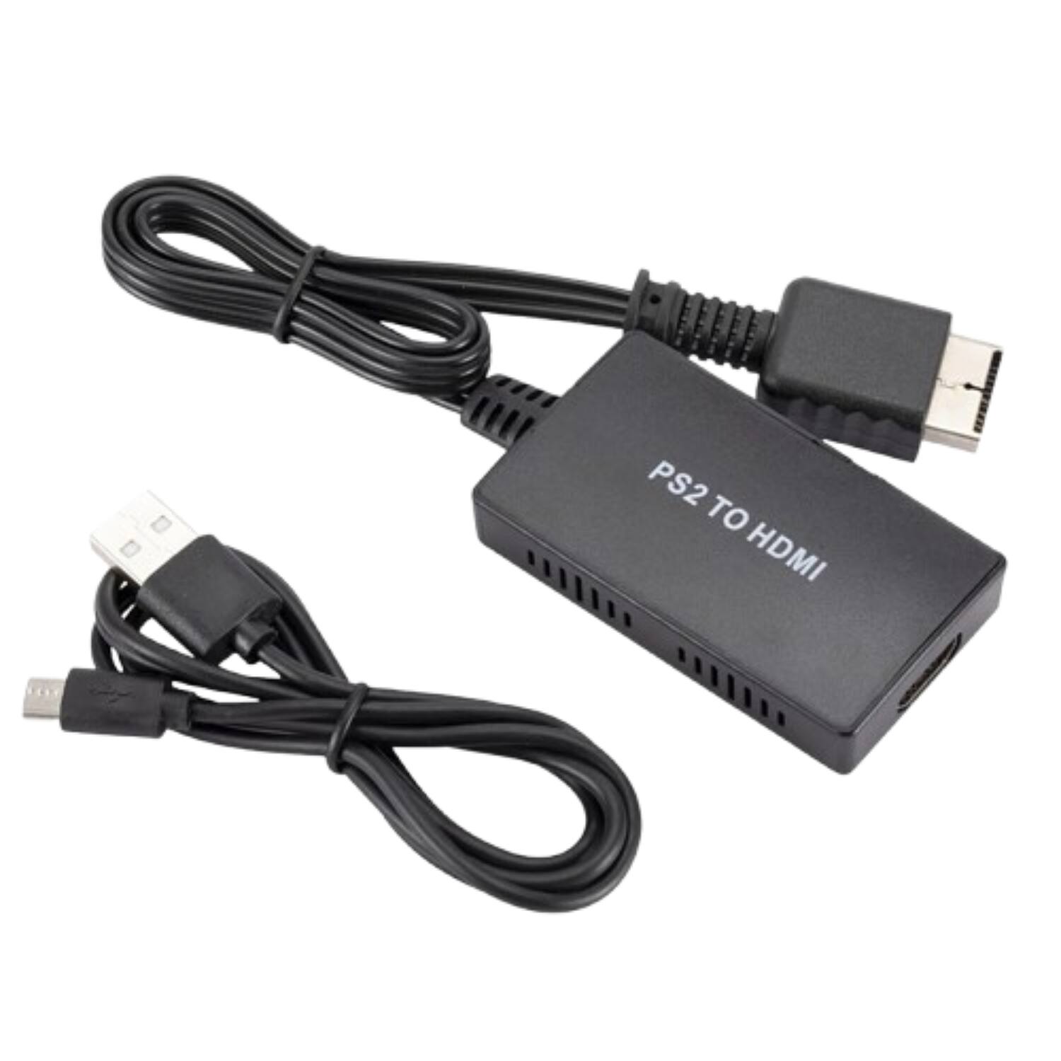 Stock Preferred - PS2 to HDMI Converter Video Adapter HD for PlayStation 1 2 3 1080P HDTV Monitor - Black