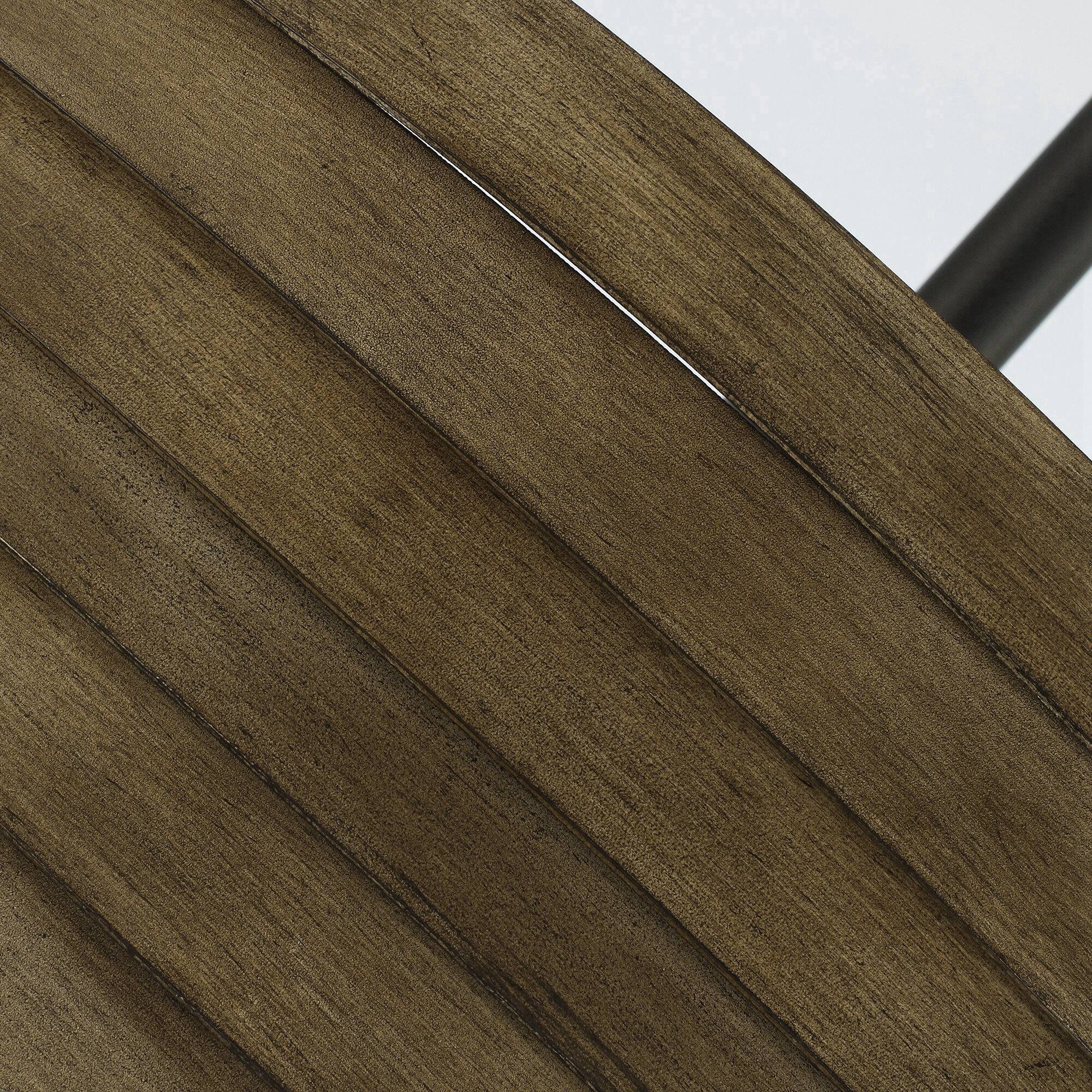 Alt View 4. Parrot Uncle - 24" Farmhouse Brown Caged LED Ceiling Fan with Remote Control - Black.