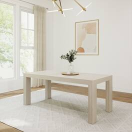 Plank+Beam - Modern Solid Wood Dining Table - Seashell Wirebrush