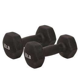 Sunny Health & Fitness - Neoprene Dumbbell Set (Pair) - 10 LB - Black