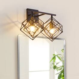 HM 1810 - Light Vanity For Bathroom Fixtures Over Mirror With Rotatable Cube Shades Modern Wall Mounted Lights Matte