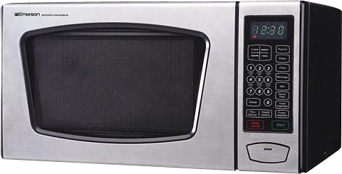 Emerson 0.9 Cu. Ft. 900W Compact Countertop Microwave Oven 