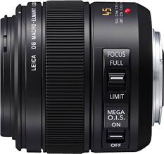 Front. Leica - DG 45mm f/2.8 Aspherical Mega O.I.S. Macro Lens for Select LUMIX G-Series DSLR Cameras - Black.