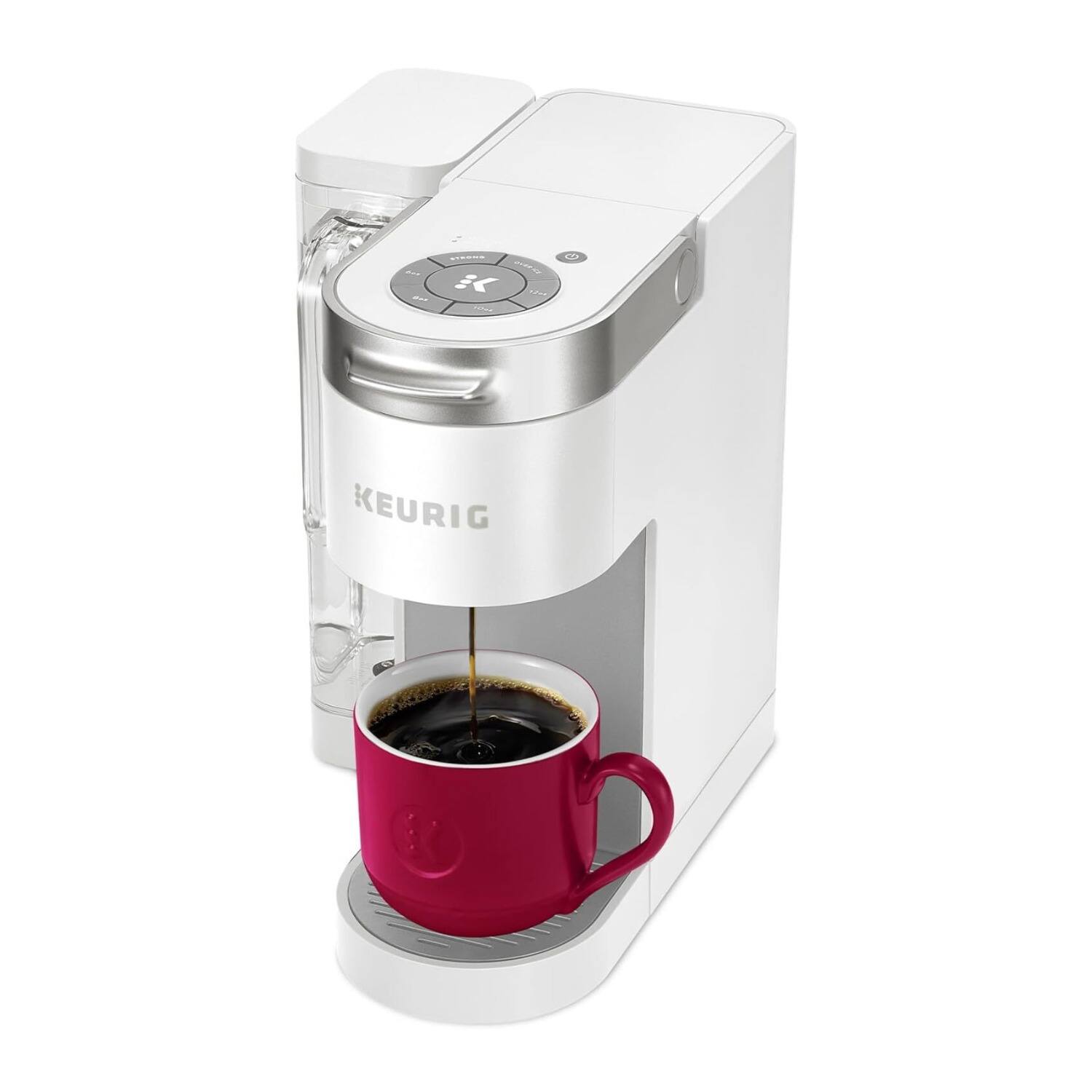 Angle. Keurig - Keurig K-Supreme Single Serve K-Cup Pod Coffee Maker (White) - White.