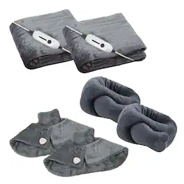 Pursonic - Ultimate Comfort Bundle: Heated Blankets & Relaxing Massagers - Multicolor