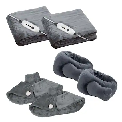 Front. Pursonic - Ultimate Comfort Bundle: Heated Blankets & Relaxing Massagers! - Multicolor.