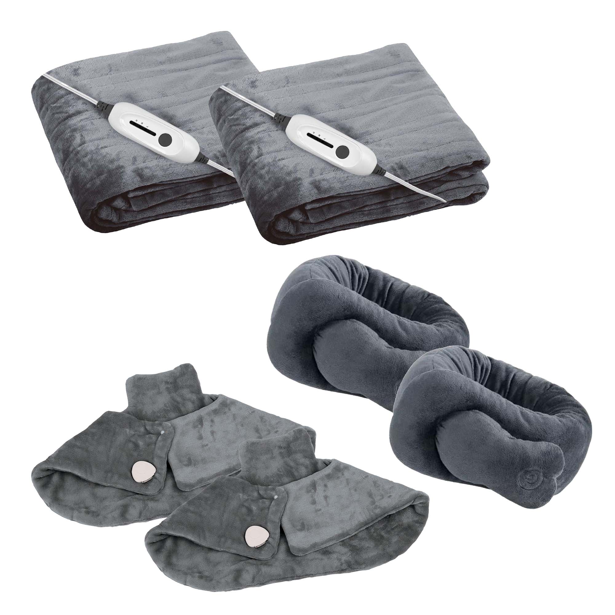 Front. Pursonic - Ultimate Comfort Bundle: Heated Blankets & Relaxing Massagers! - Multicolor.