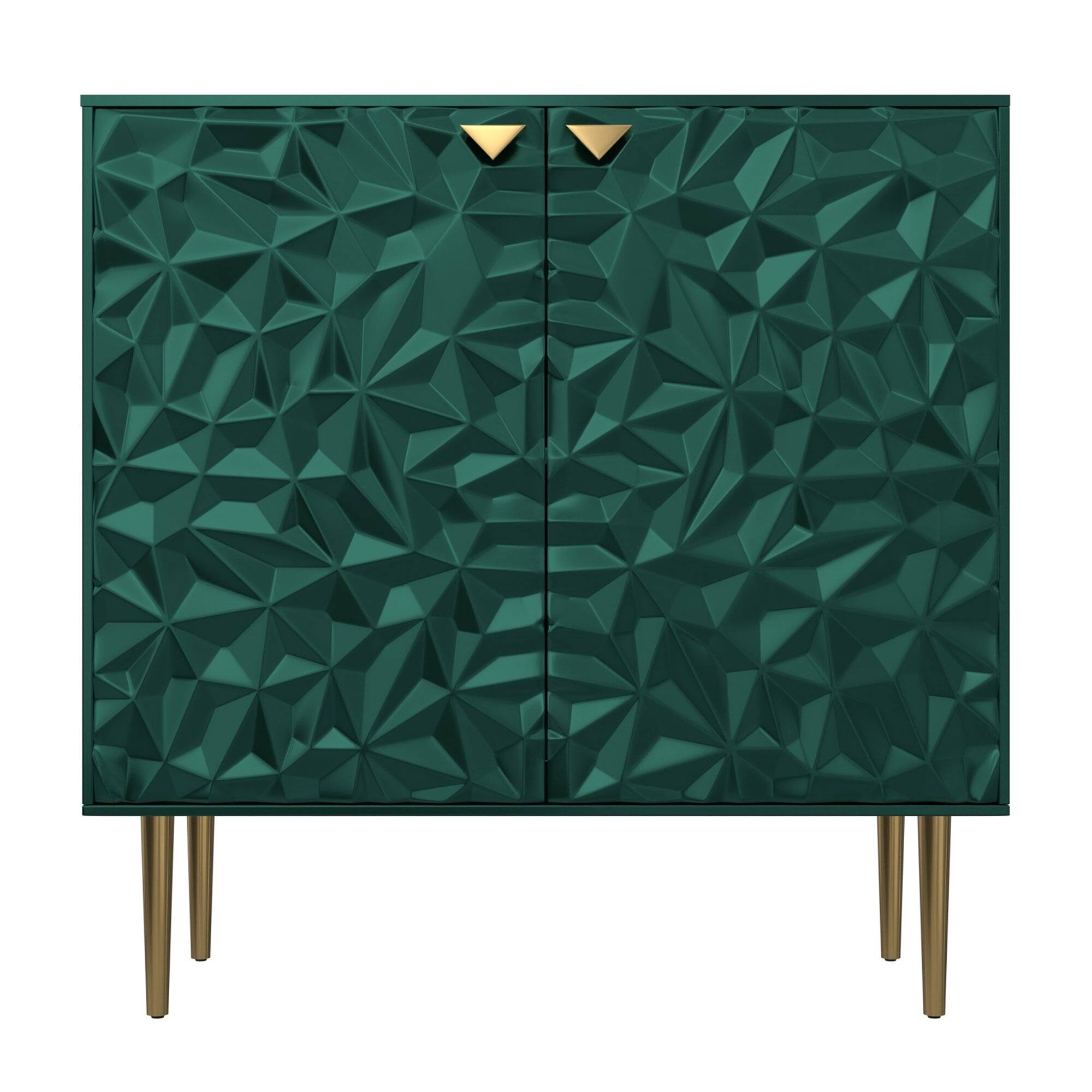 Alt View 1. Boyel Living - 2 Door Locker Accent Cabinet - Green.