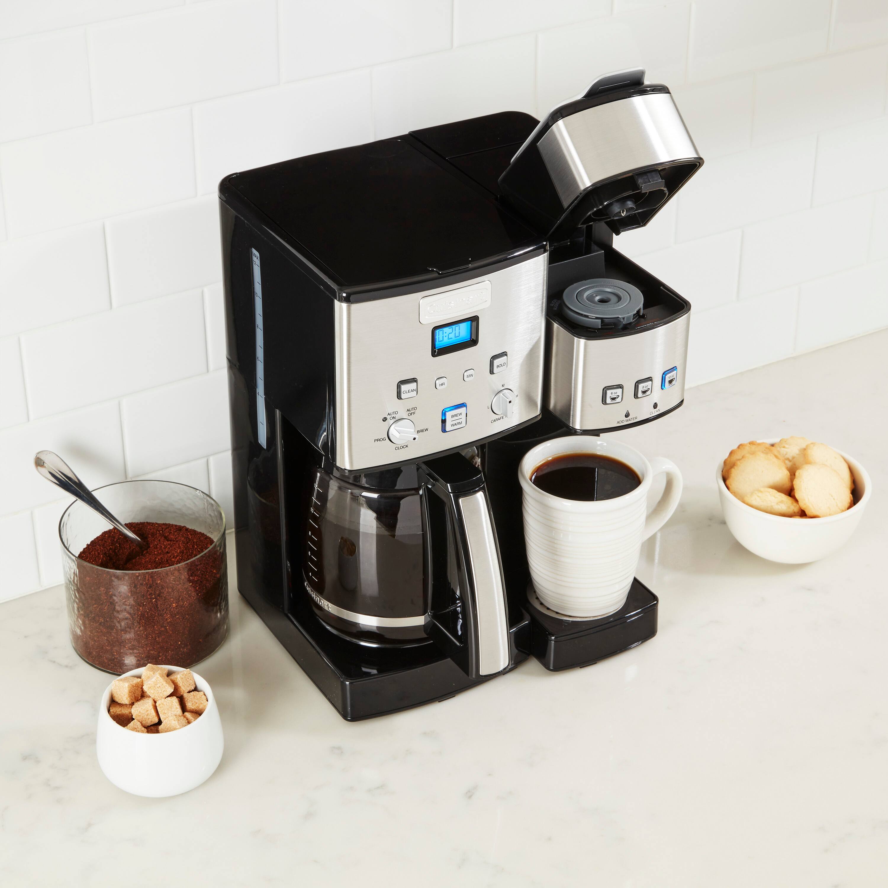 Alt View 16. Cuisinart - Coffee Center 12-Cup Coffee Maker with Water Filtration - Black/Stainless Steel.
