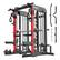 Front. Pooboo - Multi-Function Smith Machine Power Cage, 2000BLS Squat Rack, Lat Pulldown System, Home Use Strength Training - Black.