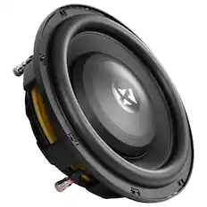 Front. NVX - SQW104 1200W Peak (600W RMS) SQ-Series Shallow-Mount 10" Dual 4-Ohm Subwoofer.