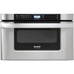 Front Zoom. Sharp - 24" 1.2 Cu. Ft. Built-in Microwave Drawer - Stainless Steel.