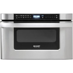 Sharp - 24" 1.2 Cu. Ft. Built-in Microwave Drawer - Stainless steel - Front_Zoom