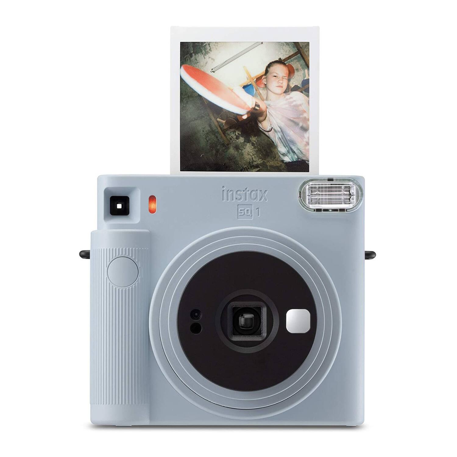 Left. Fujifilm - Fujifilm Instax Square SQ1 Instant Camera (Glacier Blue) and Film Bundle.