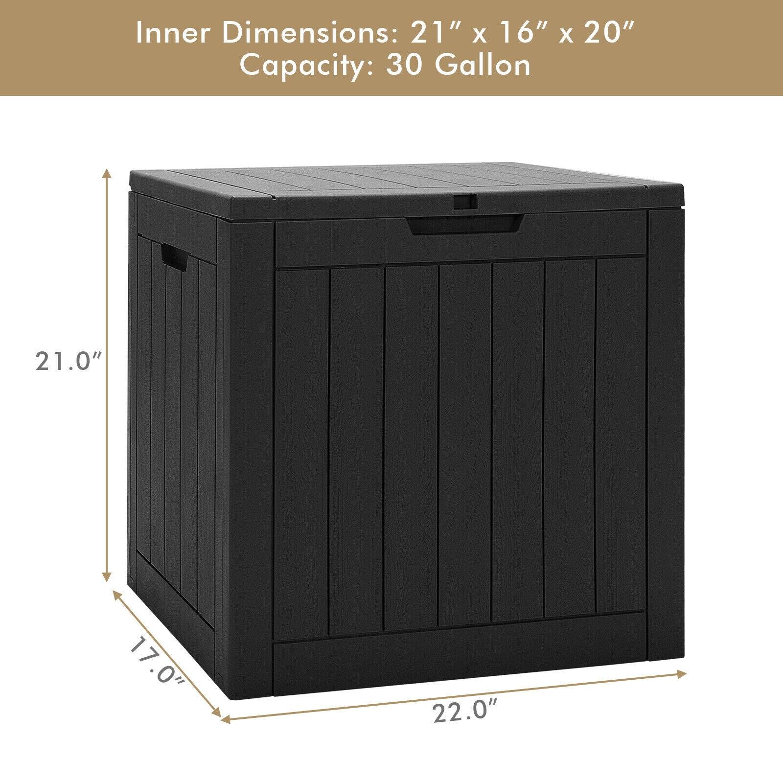 Inner Dimensions: 21" X 16" X 20"  
Capacity: 30 Gallon  

21.0"  
17.0"  
22.0"