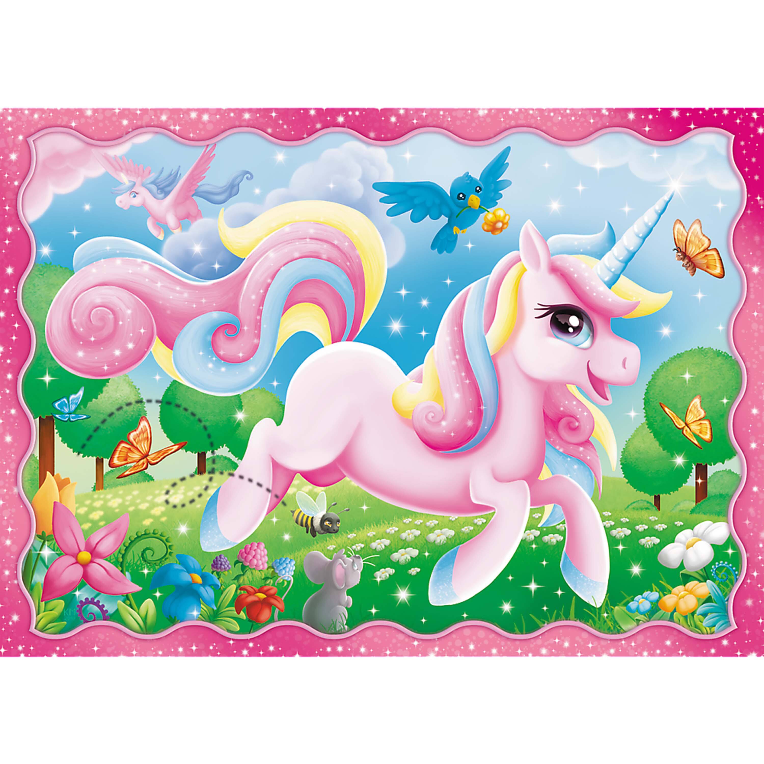 Alt View 2. Trefl - Trefl Preschool 4 in 1 Puzzle - Unicorns and Magic.