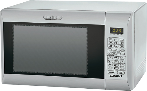 Angle View: Cuisinart 1.2 Cu. Ft. Microwave Convection Oven and Grill, Stainless Steel