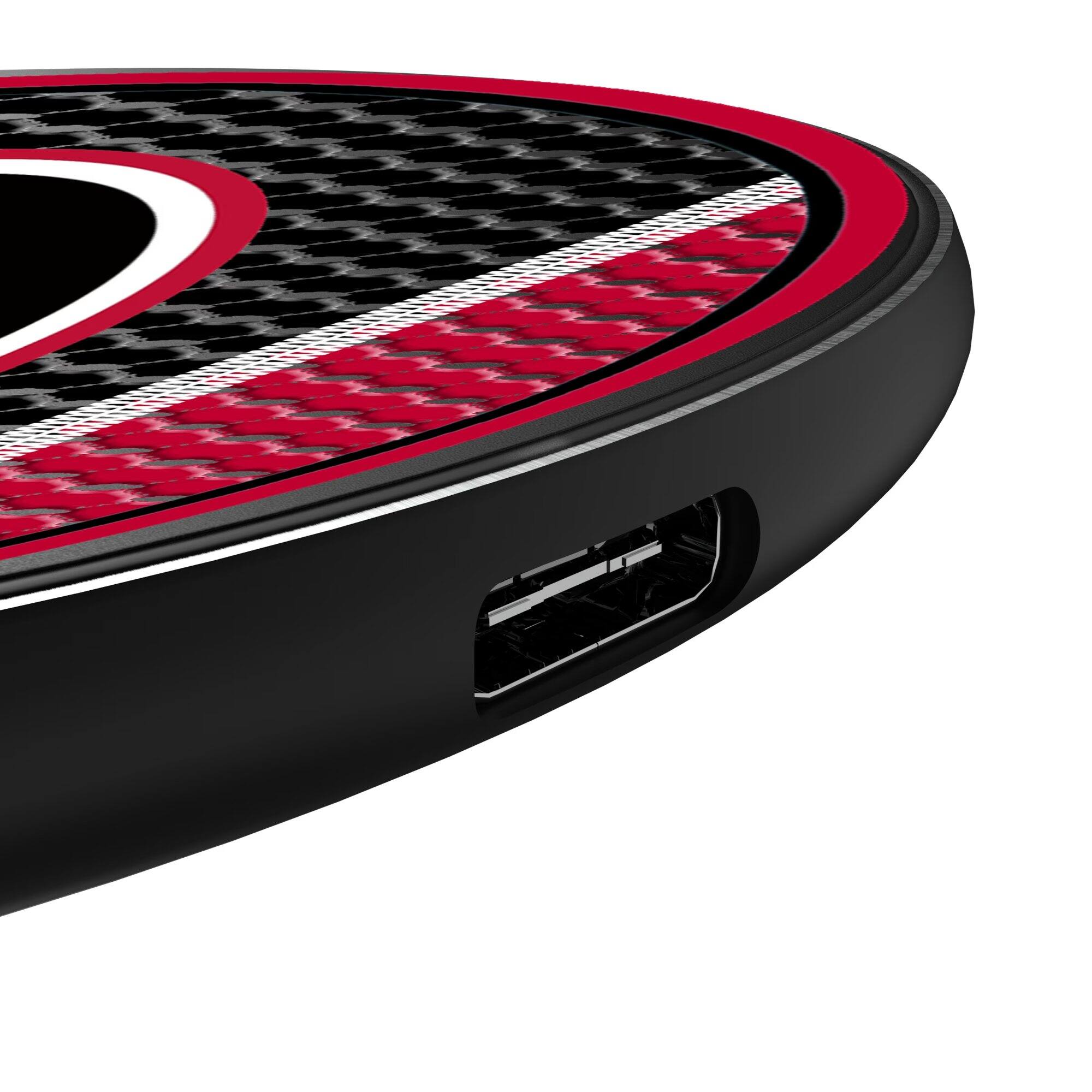 Alt View 2. Keyscaper - Georgia Bulldogs 15 Watt Wireless Induction Charger - Multicolor.