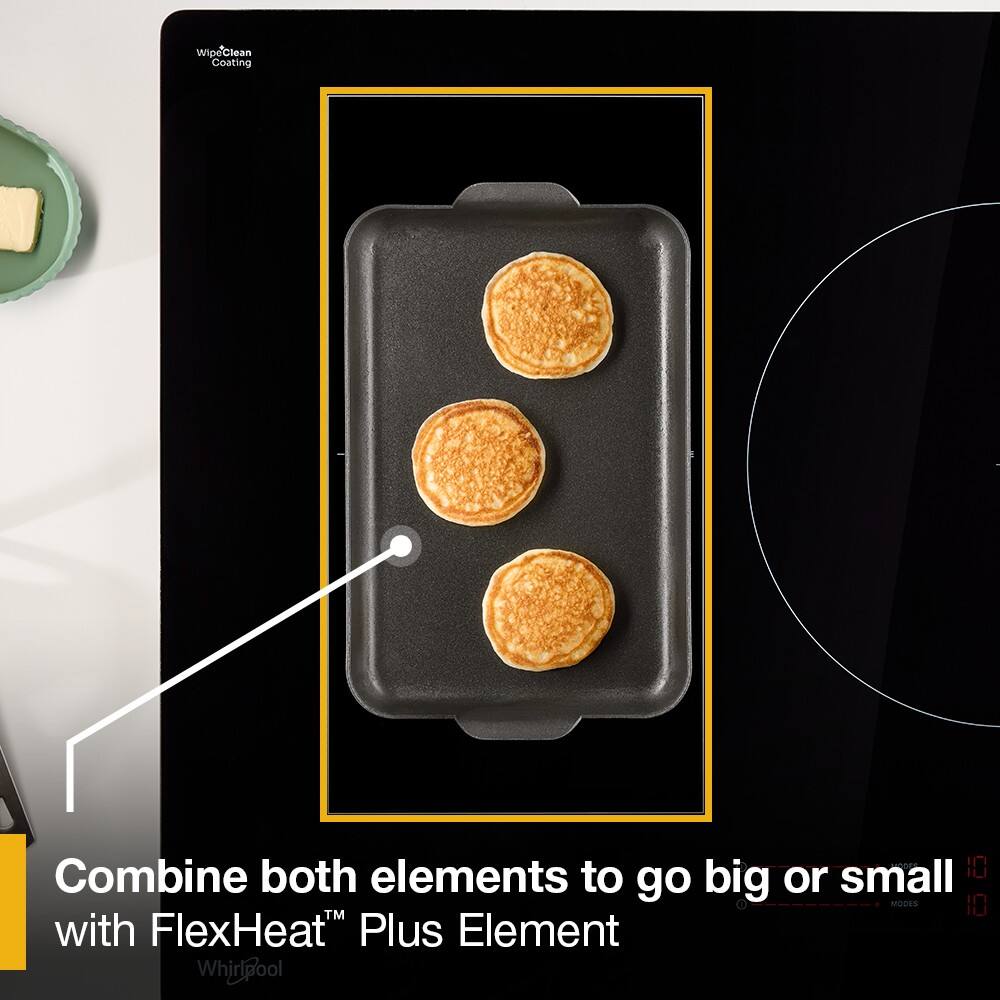 Combine both elements to go big or small with FlexHeat™ Plus Element
