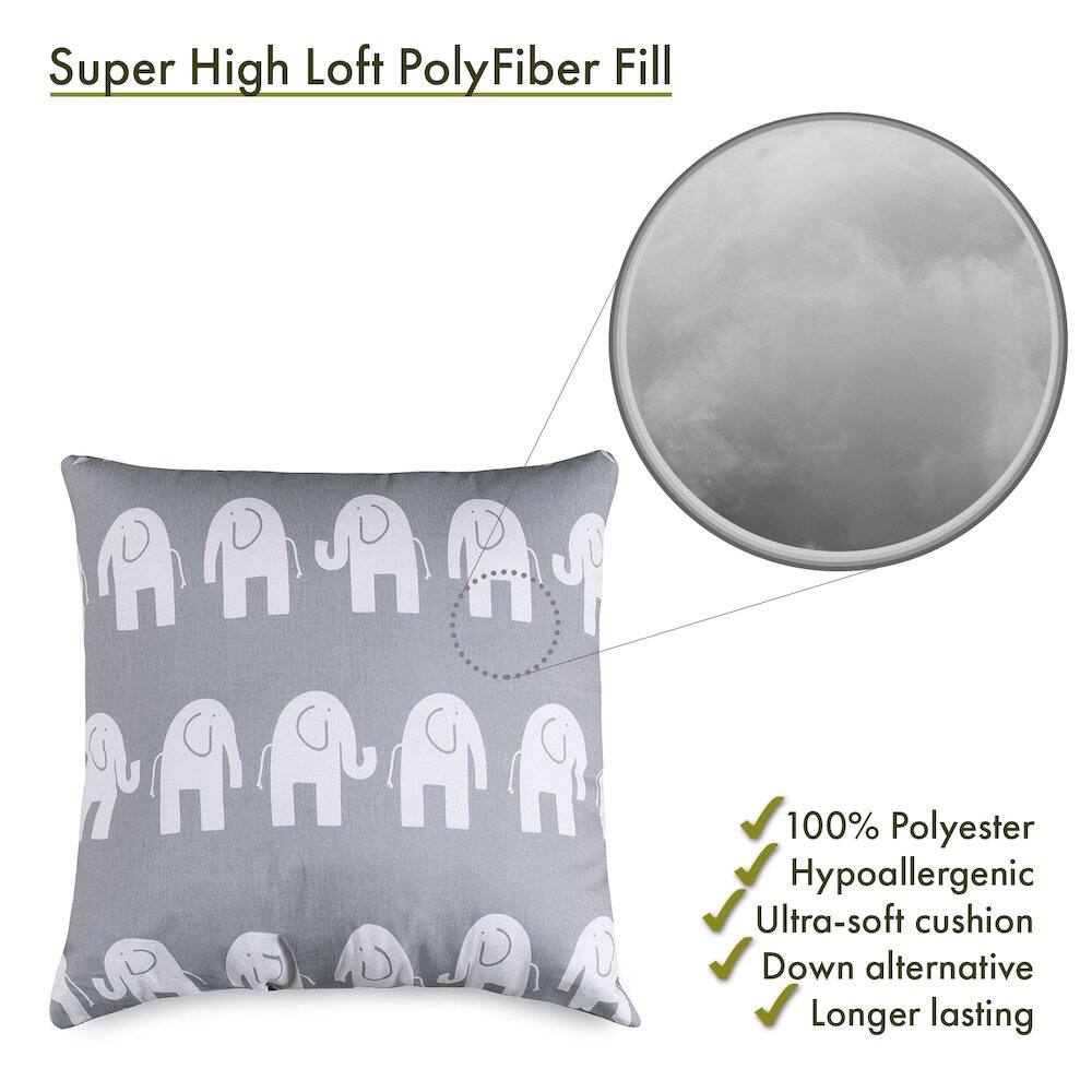 Super High Loft PolyFiber Fill

- 100% Polyester
- Hypoallergenic
- Ultra-soft cushion
- Down alternative
- Longer lasting