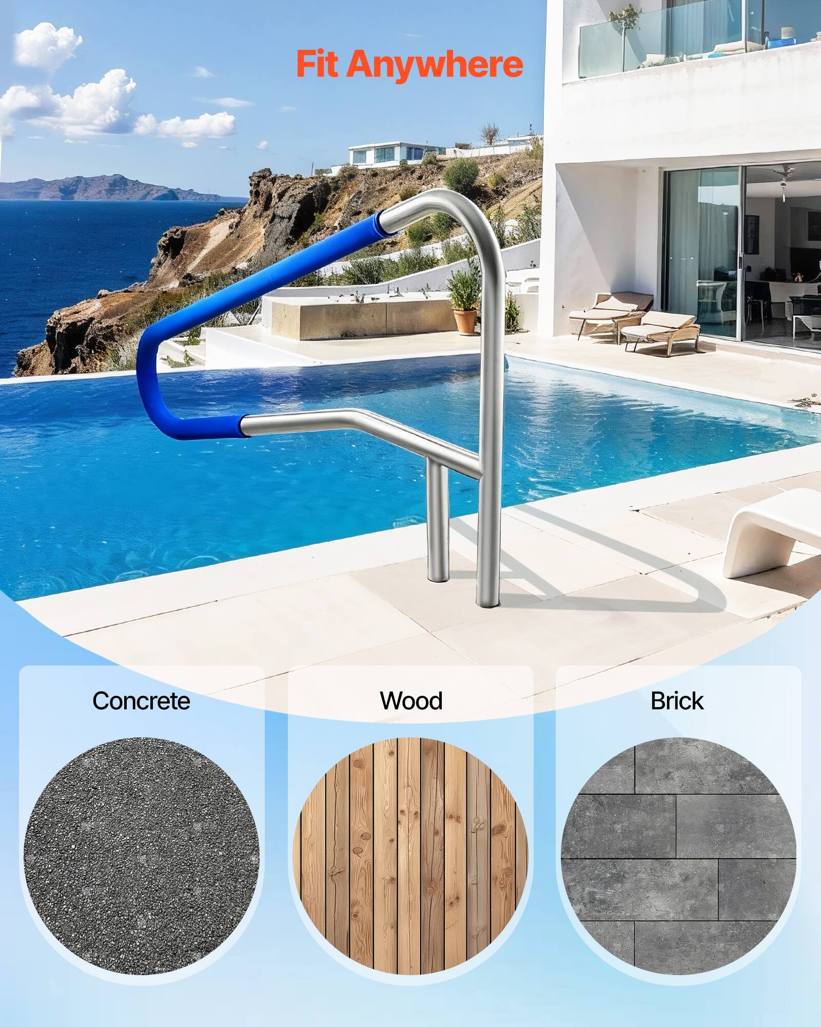 Fit Anywhere

Concrete  
Wood  
Brick