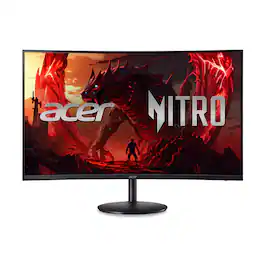 Acer - Nitro 31.5" 1500R Curved WQHD 180Hz 1ms FreeSync Gaming Monitor with Adjustable Stand (DisplayPort, 2x HDMI 2.0) - Black