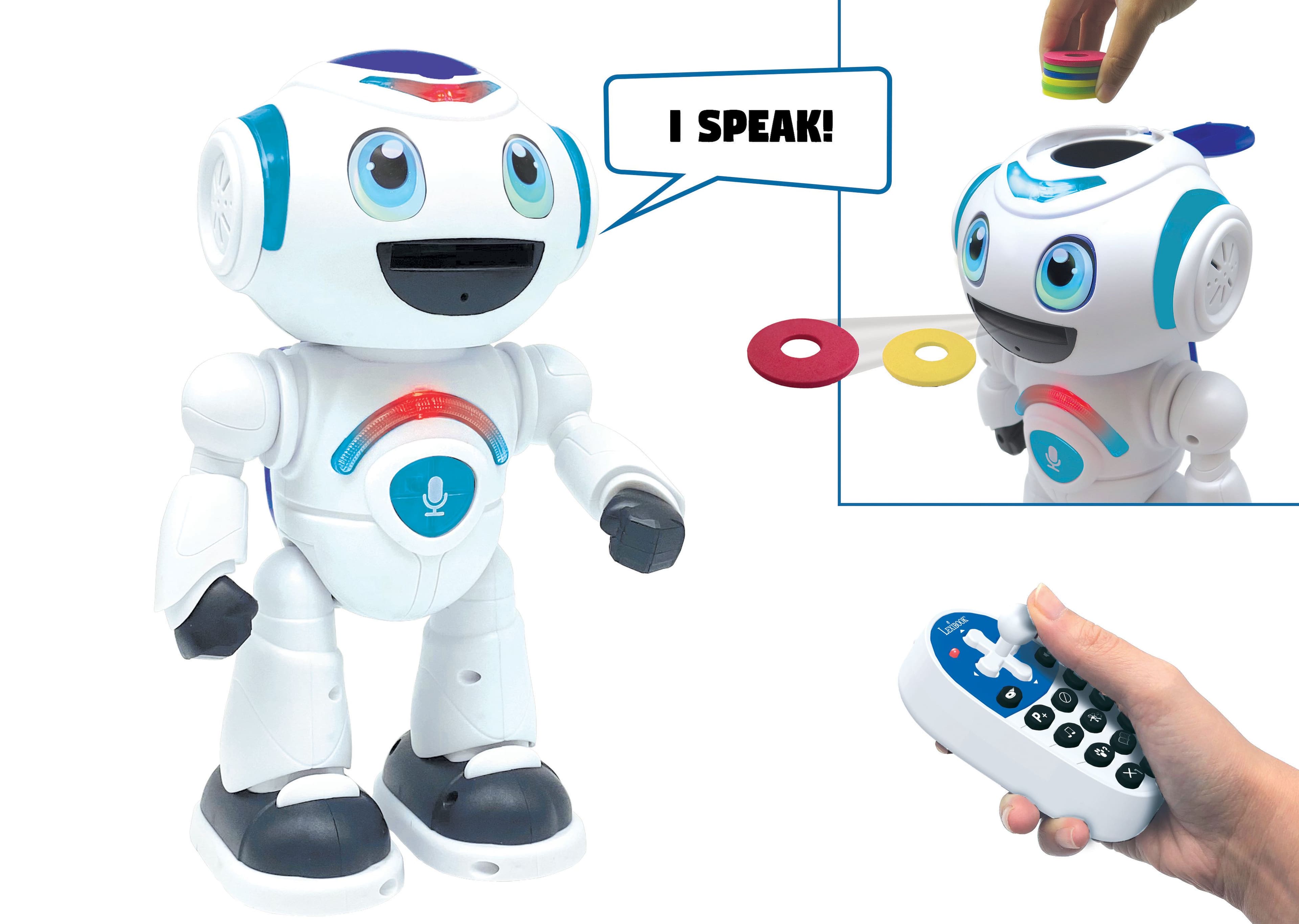 Lexibook - Powerman Master STEM Robot with Quiz. Music & Disc Shooting
