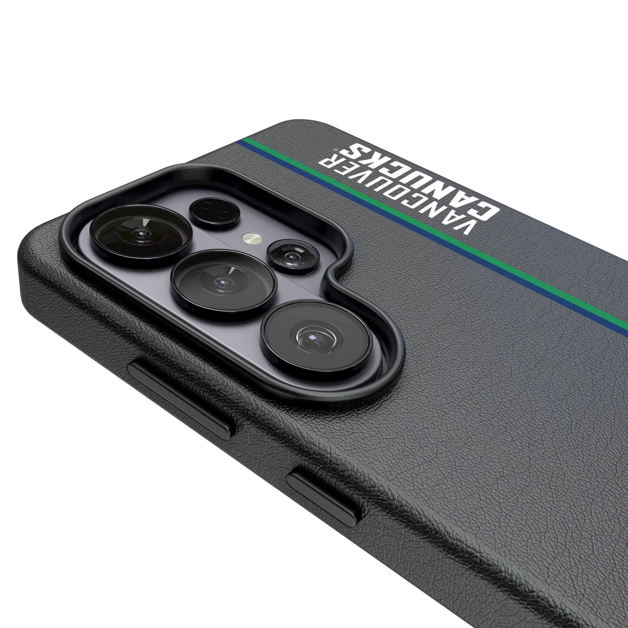 Alt View 2. Keyscaper - Black Vancouver Canucks Galaxy Magnetic Bump Case - S26 - Black.