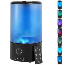 Topteng - 0.9Gal Ultra Quiet Cool Mist Humidifier for Bedroom with RGB Lights, 360° Nozzle,Auto Shut-Off, Timer for Home & Plants - Black