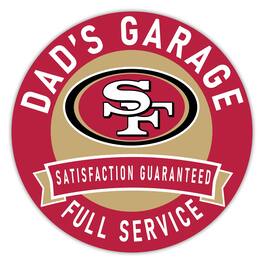 Fan Creations - San Francisco 49ers 16" Dad's Garage Wood Sign - Multicolor