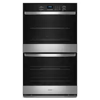 Whirlpool - 10.0 Total Cu. Ft. Double Self-Cleaning Wall Oven - Stainless Steel - Front_Zoom