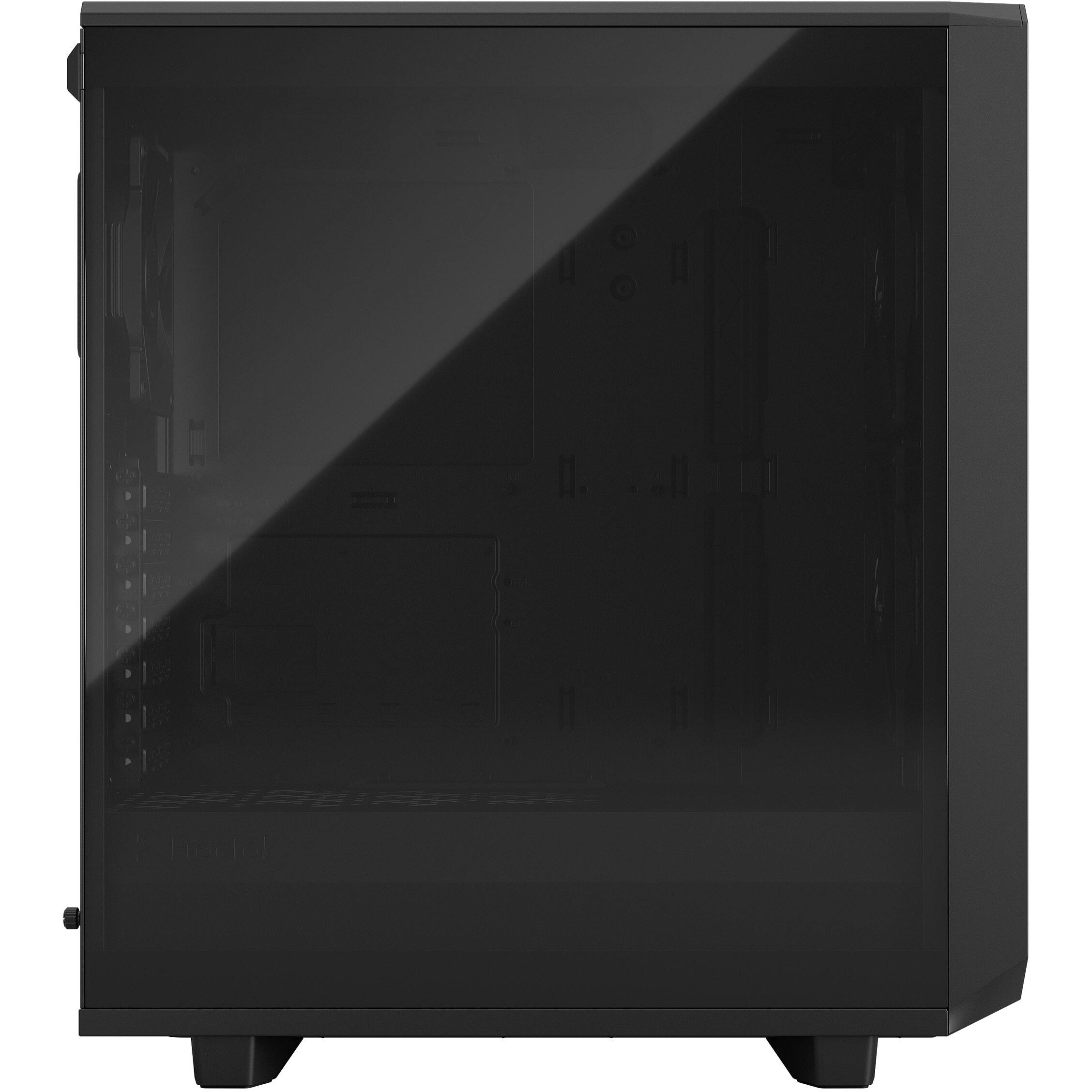 Alt View 8. Fractal Design - Fractal Design Meshify 2 Compact Black TG Light Tint - Mid-tower - Black - Tempered Glass, Steel, Mesh - 6 x Bay - 0 - Black.