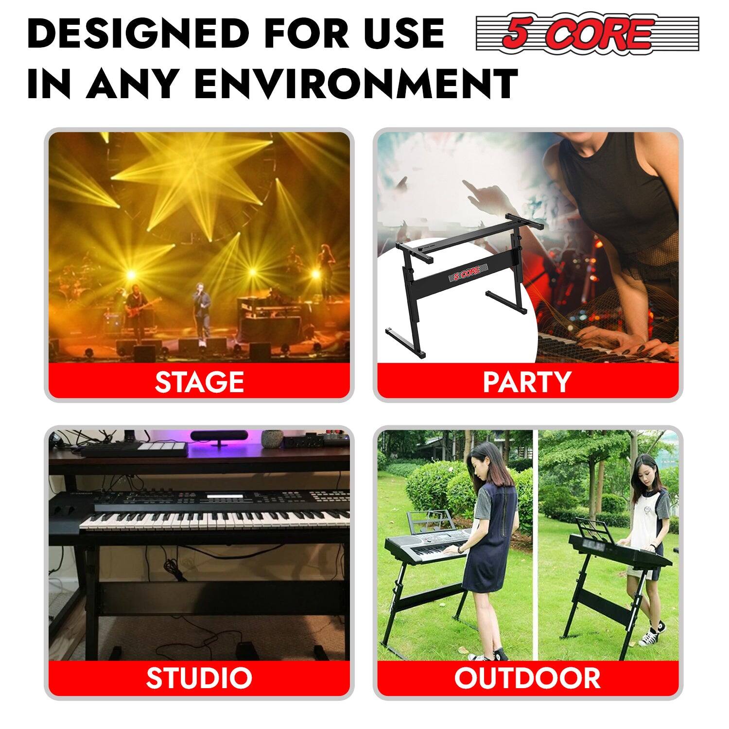 DESIGNED FOR USE IN ANY ENVIRONMENT

5 CORE

STAGE

PARTY

STUDIO

OUTDOOR