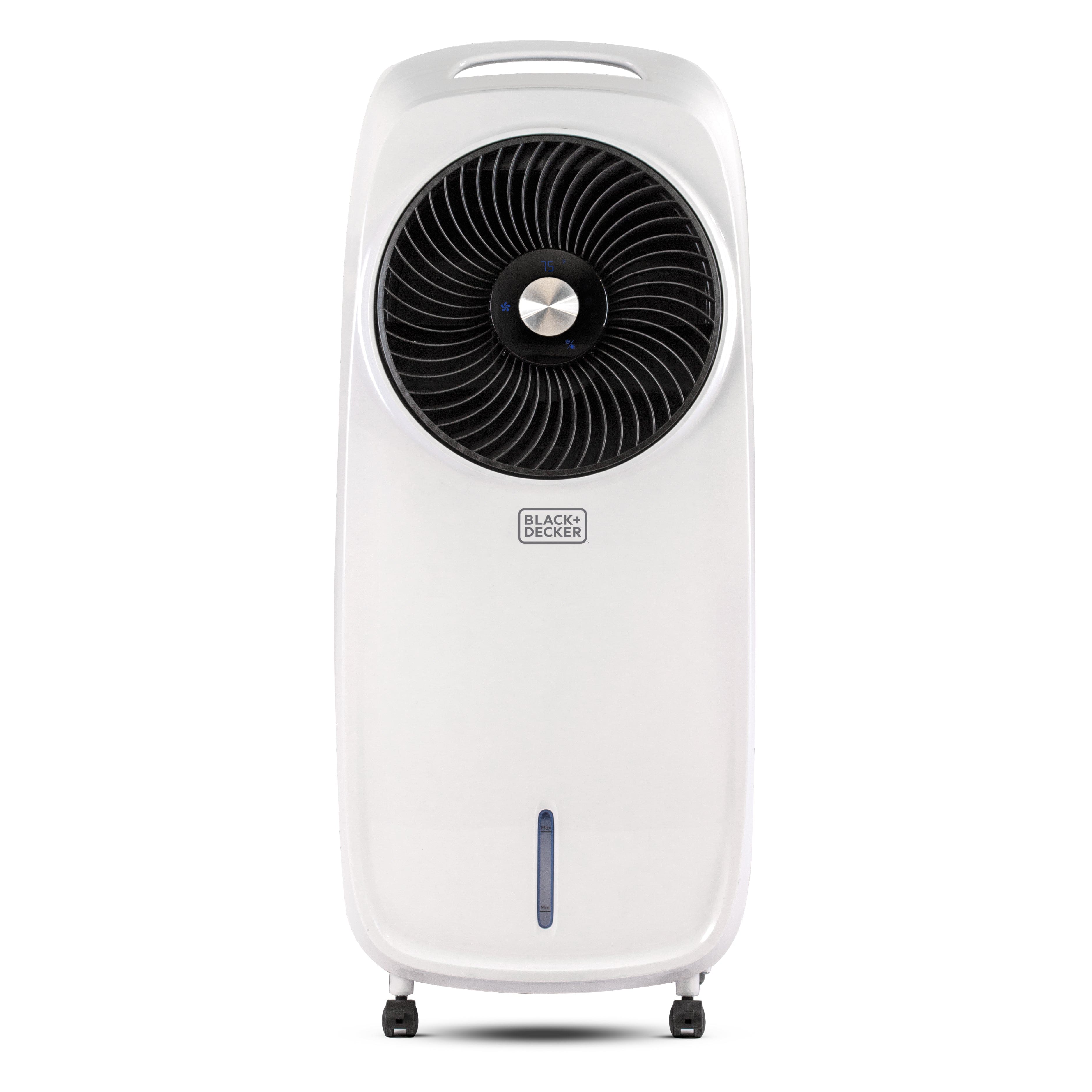 Black+Decker - Evaporative Air Cooler, Portable Air Cooling Fan with 2-Gallon Water Tank - White